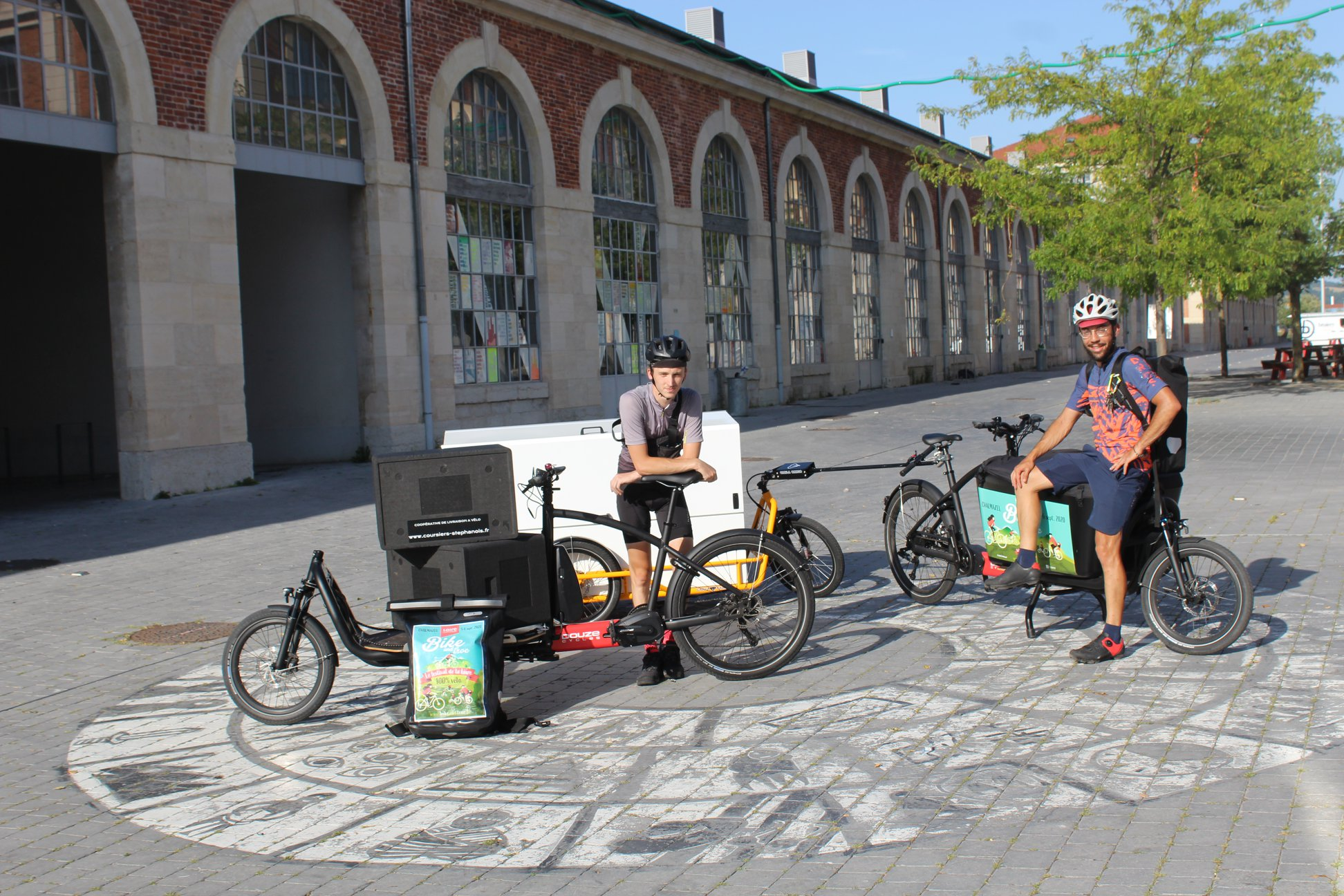 Les Coursiers stéphanois, coopérative de livreurs à vélo basée à Saint-Étienne, membre de la fédération Coopcycle © Coopcycle