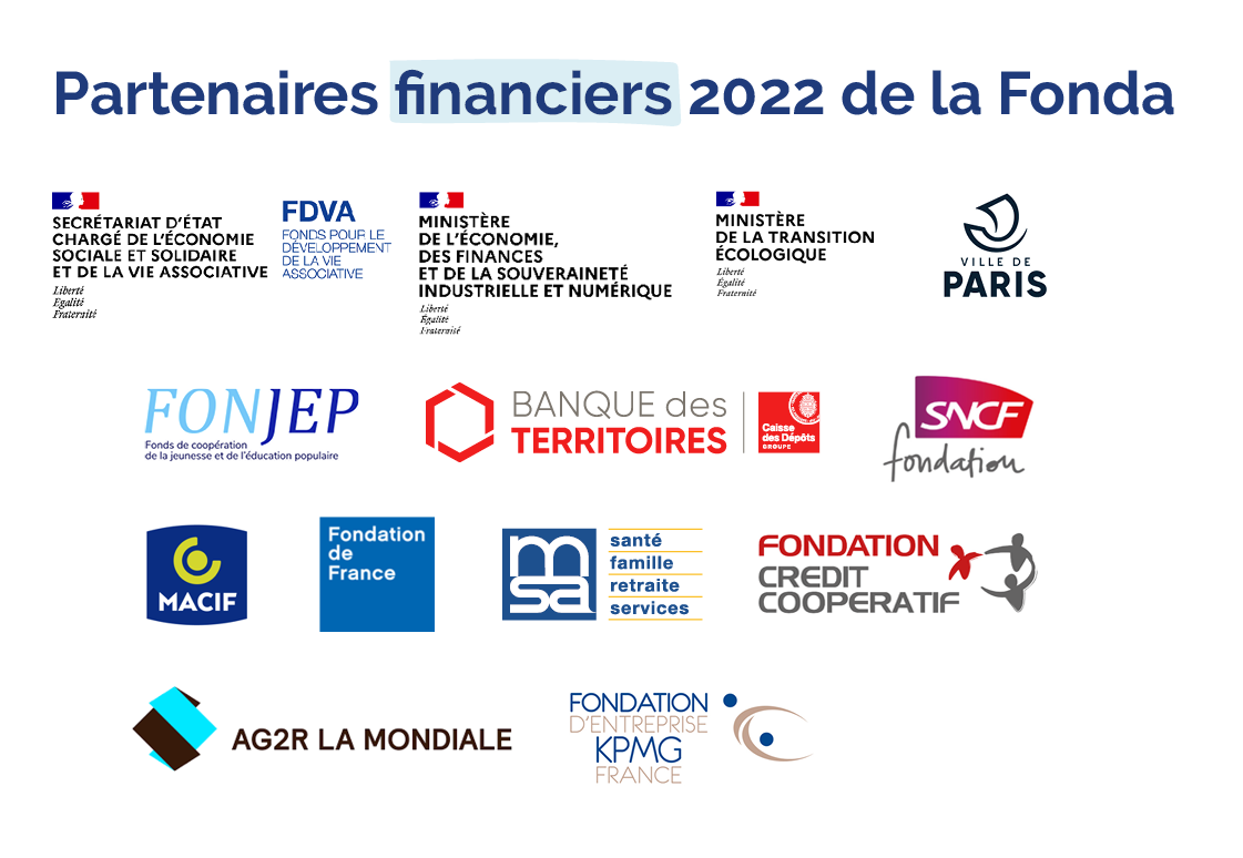 Partenaires financiers 2022 de la Fonda