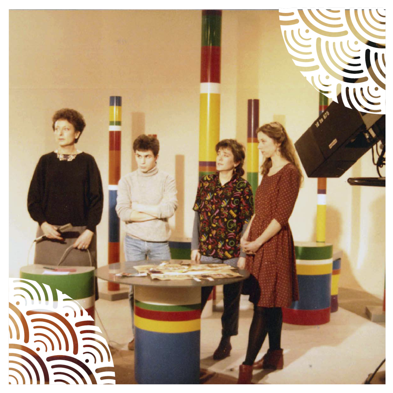 Plateau de l’émission de télévision de la Fonda en 1984 © La Fonda
