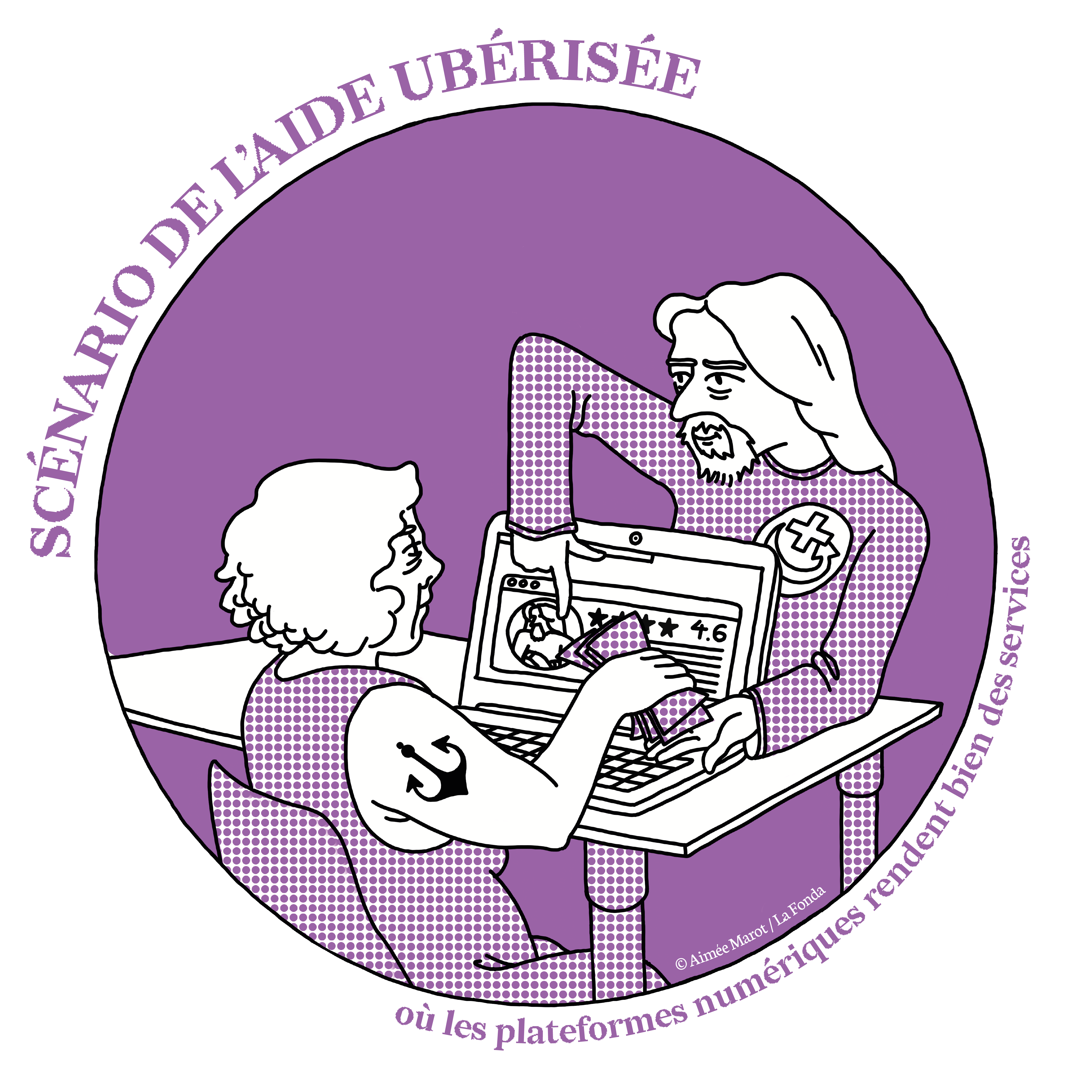 Illustration du scénario de l'aide ubérisée